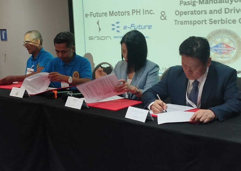 Contract signing of e-Future Motors PH, Bradburry Finance, and PH Cooperative Leaders